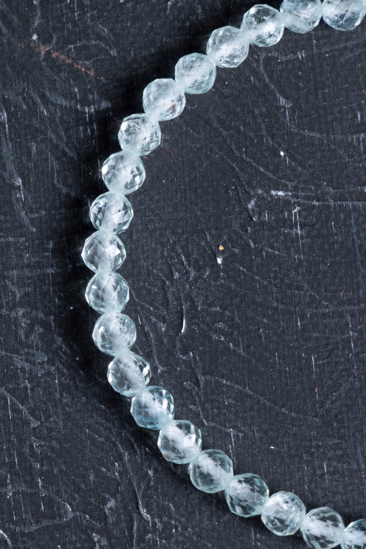 Topaz Gümüş Aparatlı Doğal Taş Bileklik 4 mm (SK:203)