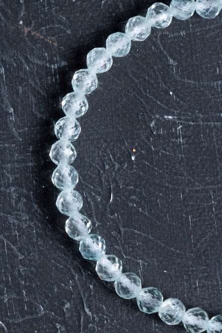 Topaz Gümüş Aparatlı Doğal Taş Bileklik 4 mm (SK:203)