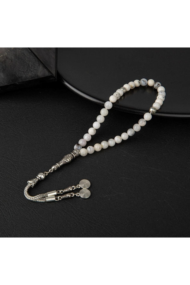Süt Opal Doğal Taş Tesbih 33lük - 6mm