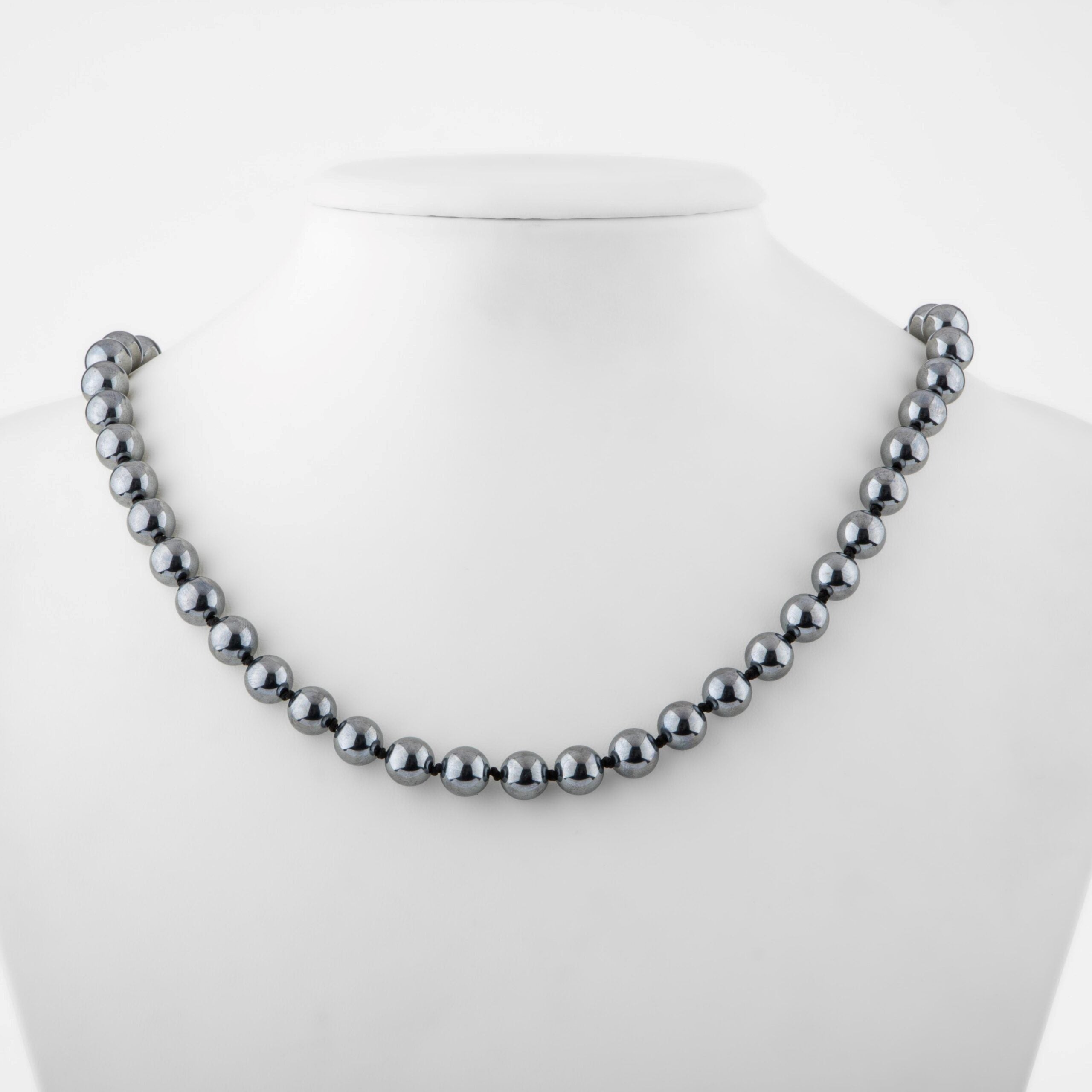 Trehartz Doğal Taş Kolye – 8 mm Düğümlü, Unisex Tasarım