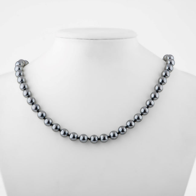 Trehartz Doğal Taş Kolye – 8 mm Düğümlü, Unisex Tasarım