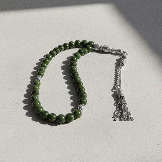 Yeşim Doğal Taş Tesbih – 33’lük / 8 mm