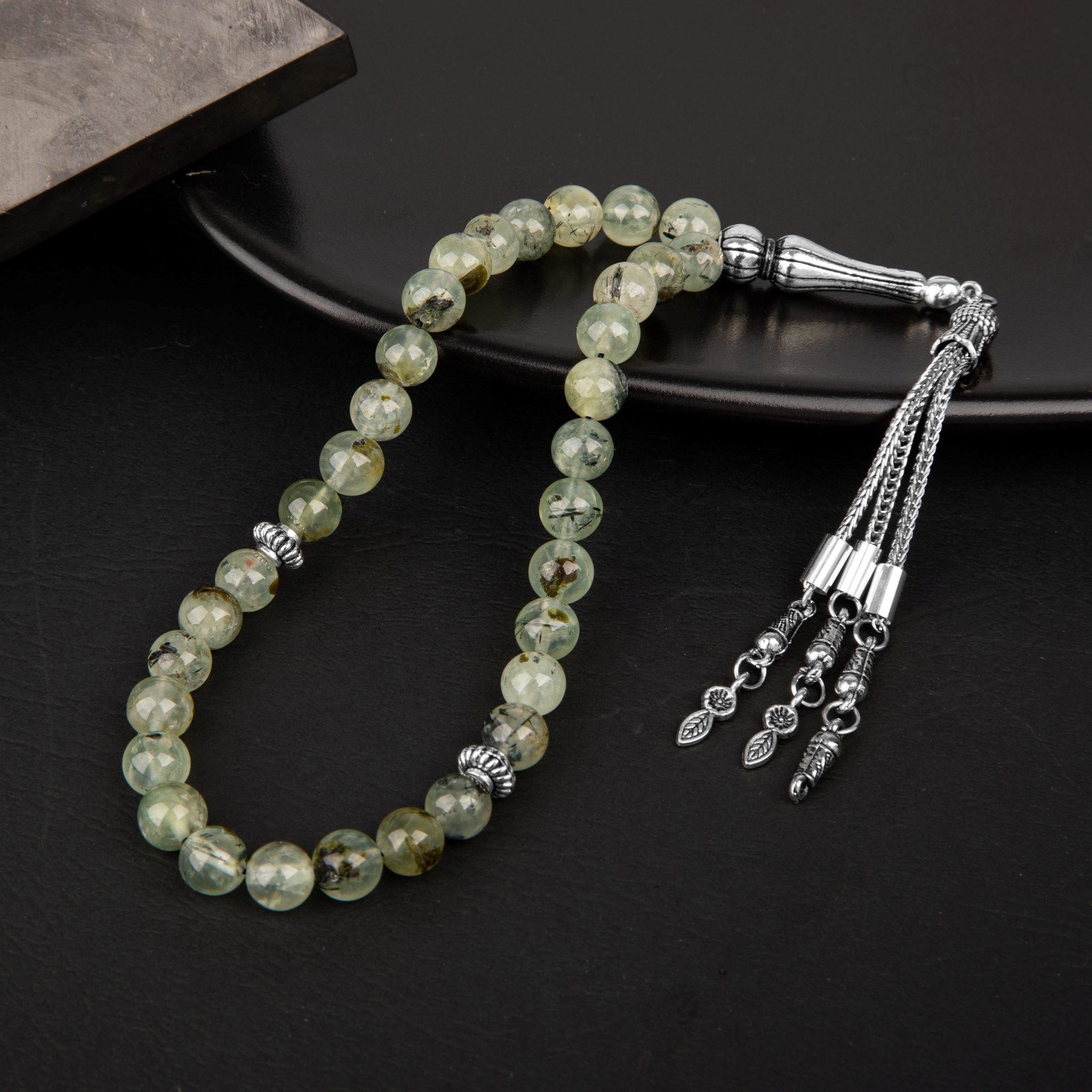 Prehnit Doğal Taş Tesbih – 33’lük / 8 mm