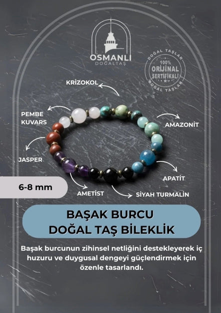 Başak Burcu Doğal Taş Bileklik