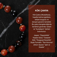 Kök Çakra Doğal Taş Bileklik / 8MM
