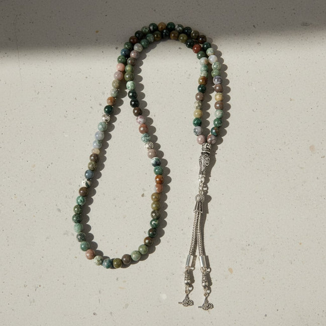 Hint Akiği Doğal Taş Tesbih – 99’luk / 6 mm