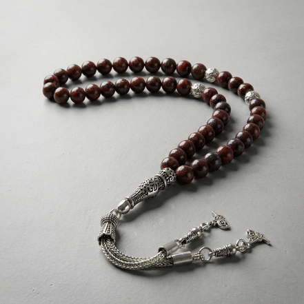 Dragon Jasper Doğal Taş Tesbih – 33’lük / 6 mm