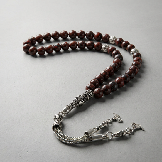 Dragon Jasper Doğal Taş Tesbih – 33’lük / 6 mm
