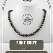 Pirit 8 mm Düğümlü Doğal Taş Kolye