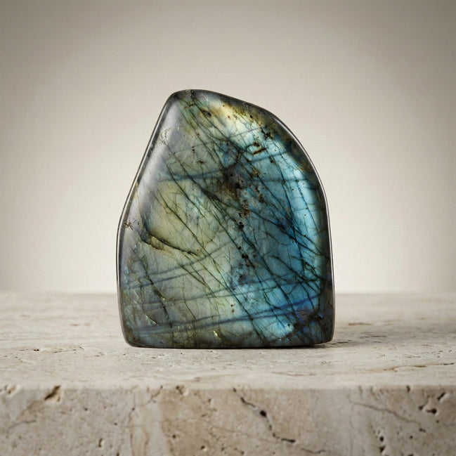 Labradorit Doğal Taş Parça – 1326,3 gr | 11 × 13 cm
