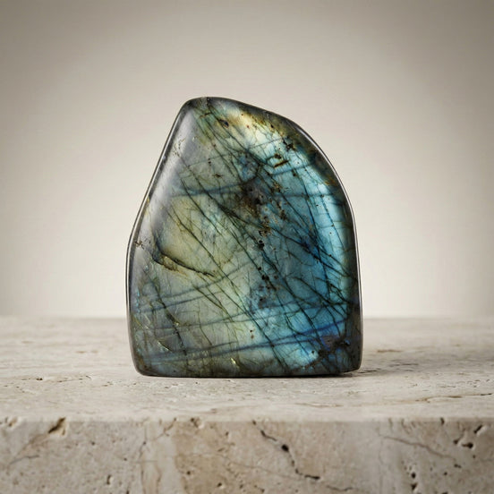 Labradorit Doğal Taş Parça – 1326,3 gr | 11 × 13 cm