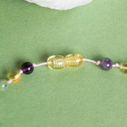 Bebek Kehribar Kolye- Ametist-kehribar-kalsit-yeşim-pembe Kuvars