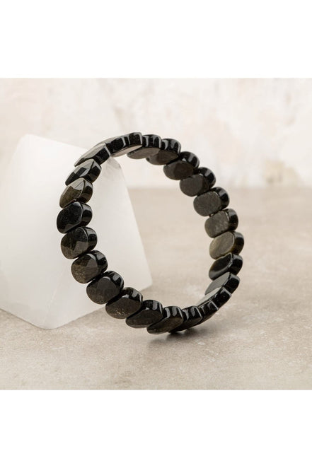 Rainbow Obsidyen Doğal Taş Geniş Kesim Bileklik