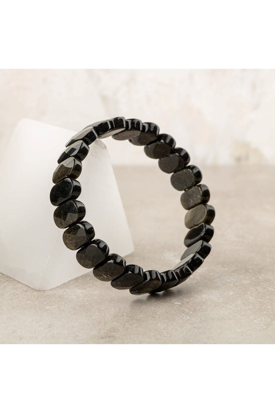 Rainbow Obsidyen Doğal Taş Geniş Kesim Bileklik