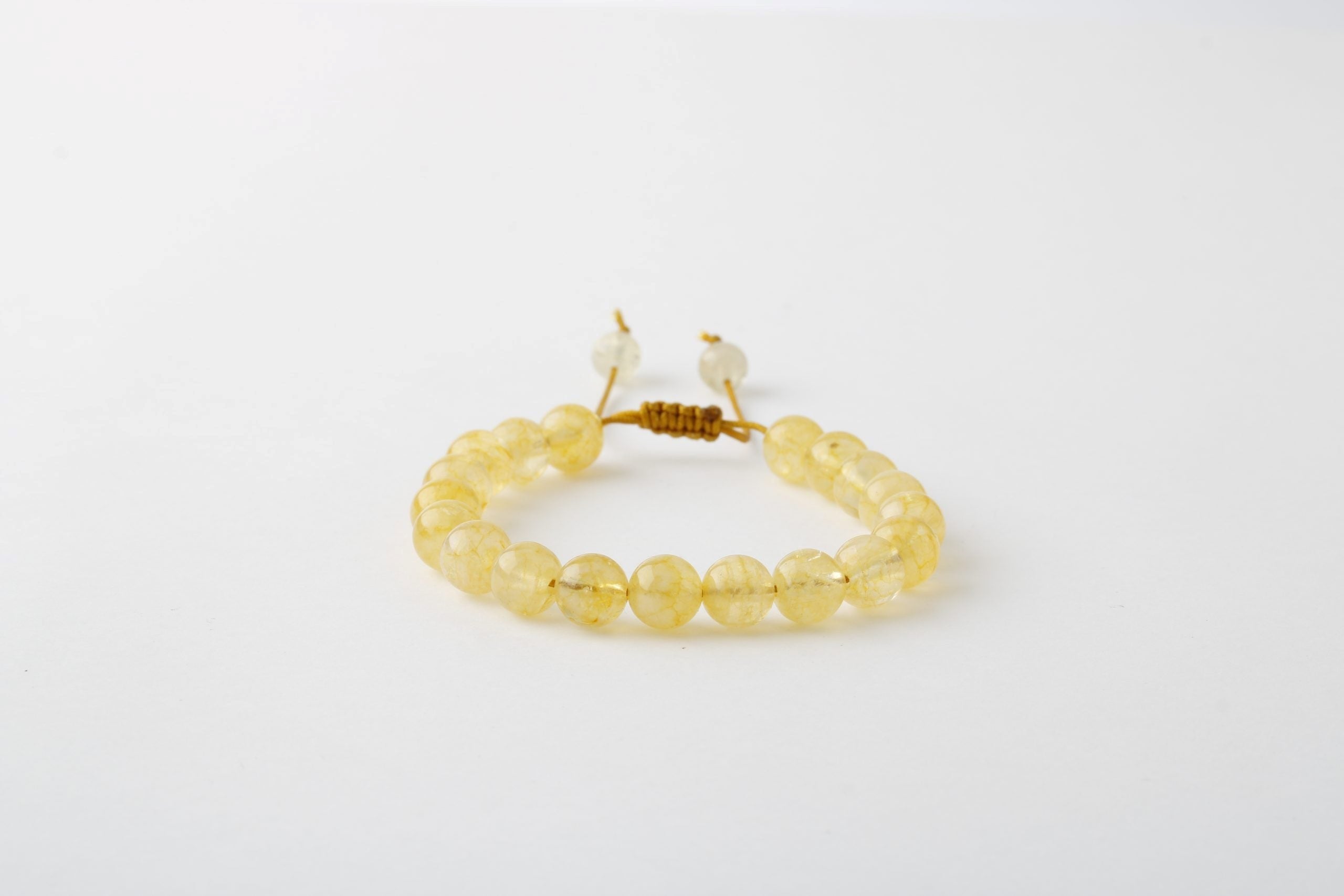 Sitrin 8 mm Merdiven Kapama Doğal Taş Bileklik – El İşçiliği