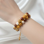 Jasper 8mm Çift Sıra Makrome Doğal Taş Bileklik