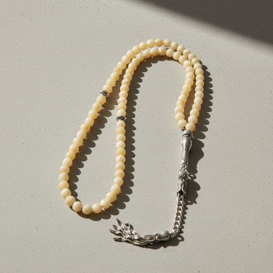 Kalsit Doğal Taş Tesbih – 99’luk / 6 mm