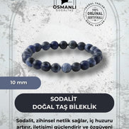 Sodalit 10mm Doğal Taş Bileklik