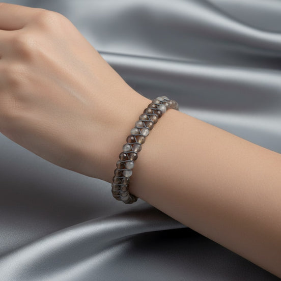 Botswana Akiği 3-4 mm Çift Sıra Doğal Taş Bileklik – Unisex El İşçiliği