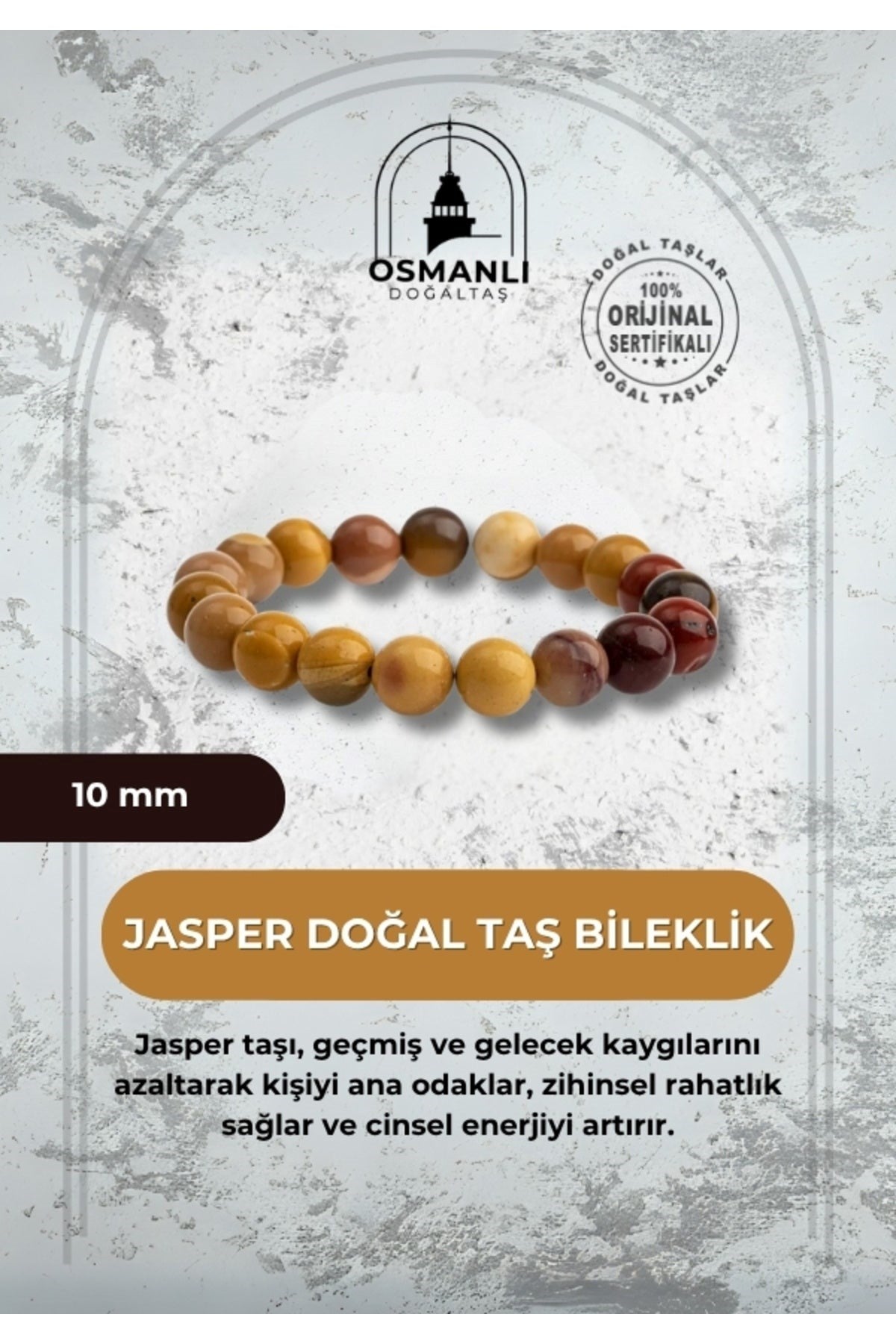 Jasper 10mm Doğal Taş Bileklik