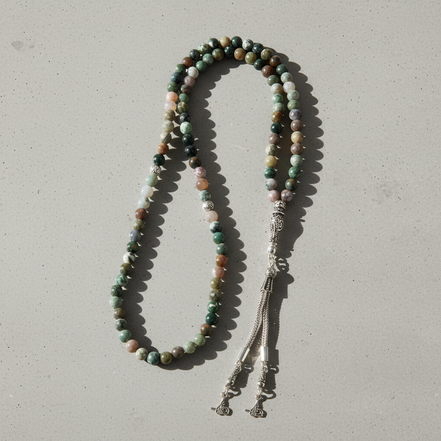 Hint Akiği Doğal Taş Tesbih – 99’luk / 6 mm