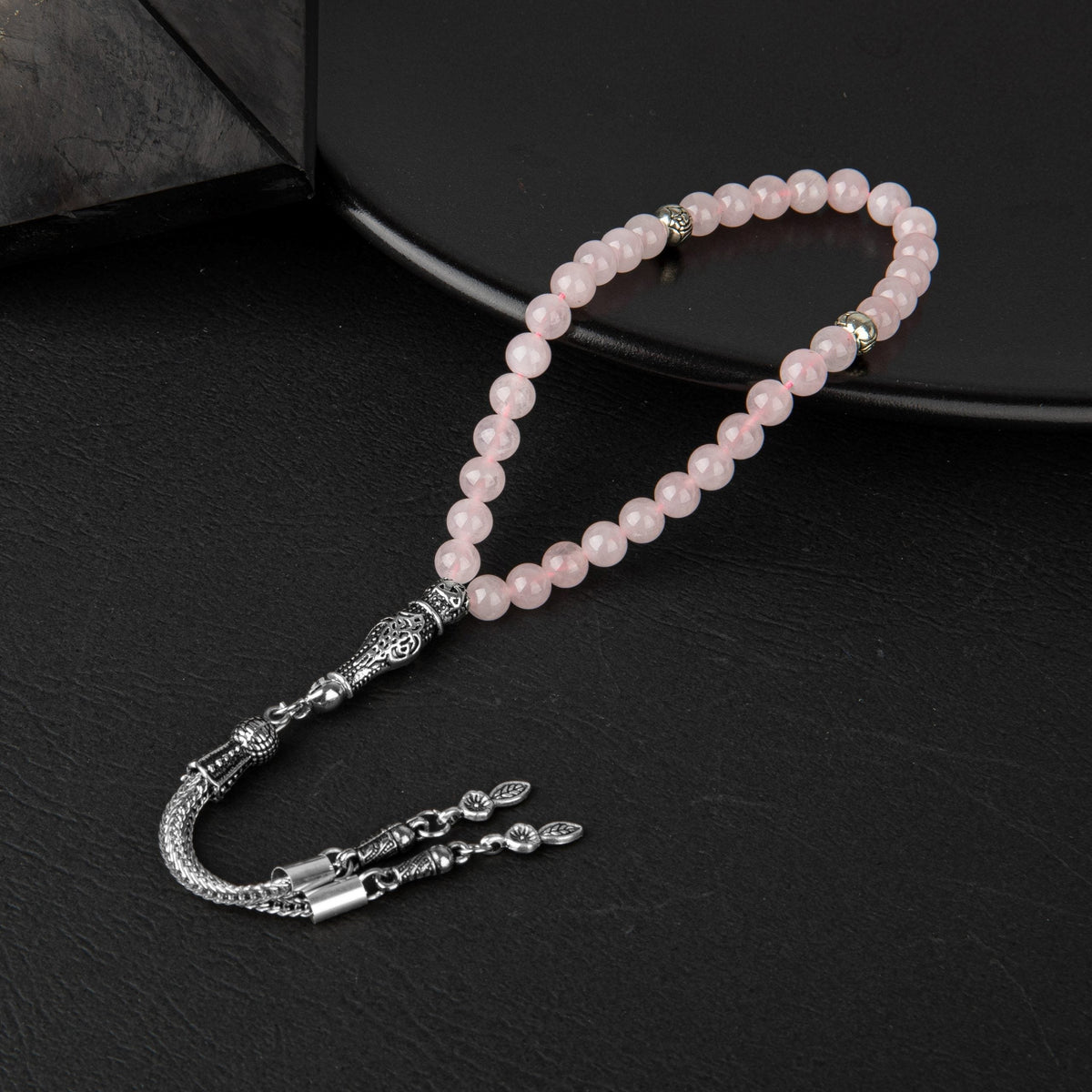 Pembe Kuvars (Gül Kuvars) Doğal Taş Tesbih – 33’lük / 6 mm