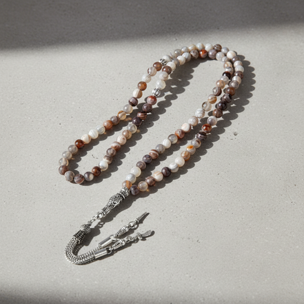 Botswana Akiği Doğal Taş Tesbih – 99’luk / 6 mm