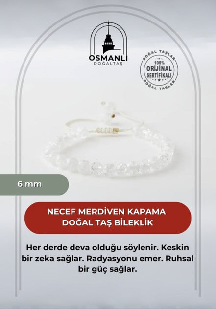 Necef 6mm Merdiven Kapama Doğal Taş Bileklik