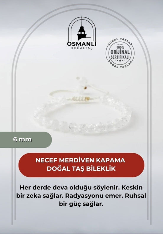 Necef 6mm Merdiven Kapama Doğal Taş Bileklik