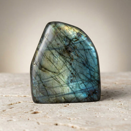 Labradorit Doğal Taş Parça – 1326,3 gr | 11 × 13 cm