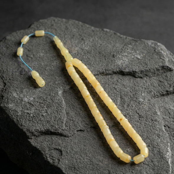 Sertifikalı Kaya Damla Kehribar Kapsül Kesim 10 mm Tesbih – Özel Kutulu