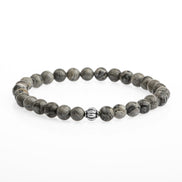 Gri Jasper 6mm Doğal Taş Bileklik