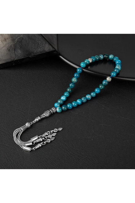 Mavi Apatit Doğal Taş Tesbih 33lük - 6mm