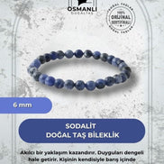 Sodalit 6mm Doğal Taş Bileklik