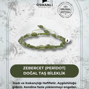 Zebercet (Peridot) Natürel Kesim Doğal Taş Bileklik