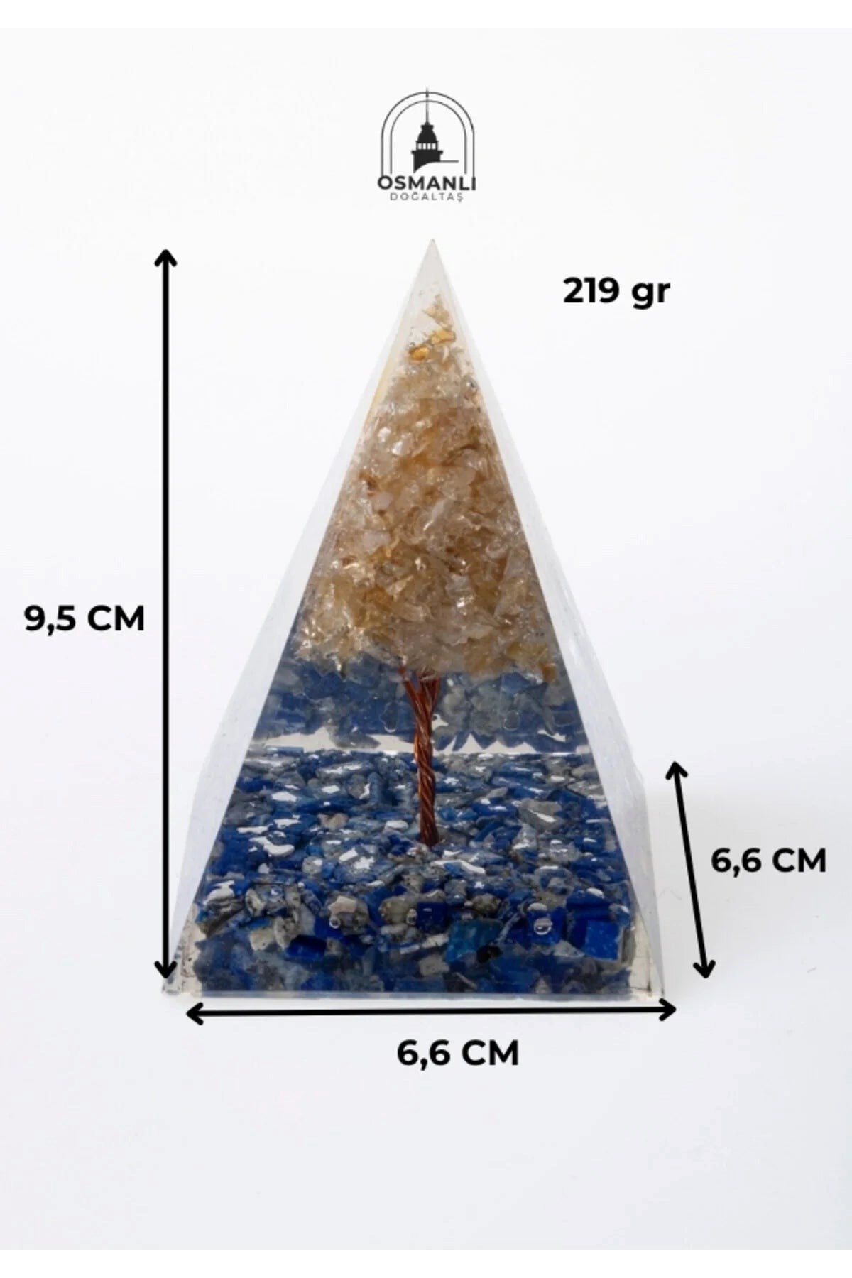 Lapis Lazuli & Sitrin Ağaçlı Piramit