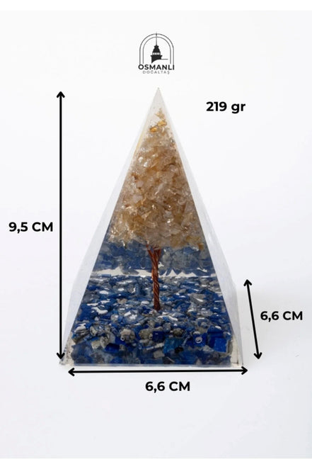 Lapis Lazuli & Sitrin Ağaçlı Piramit