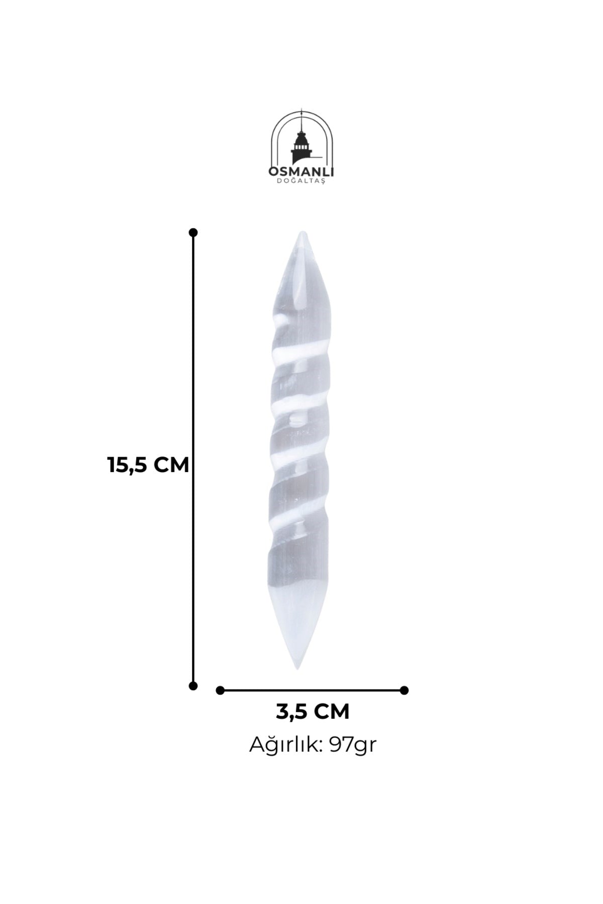 Selenit Spiral Enerji Çubuğu (S.K. 232)
