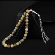 Opal Sarı Doğal Taş Tesbih 33lük - 8mm