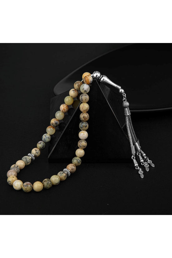 Opal Sarı Doğal Taş Tesbih 33lük - 8mm