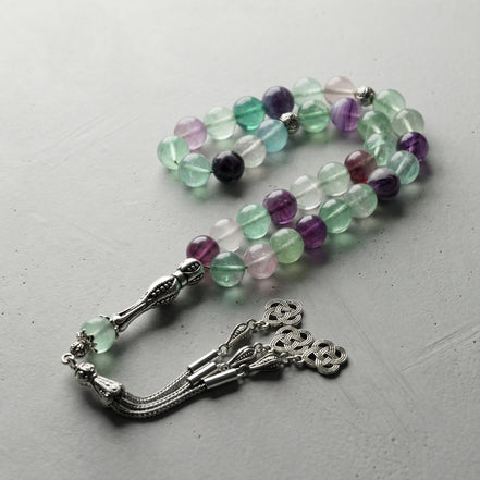 Florit Doğal Taş Tesbih – 10 mm Küre Kesim