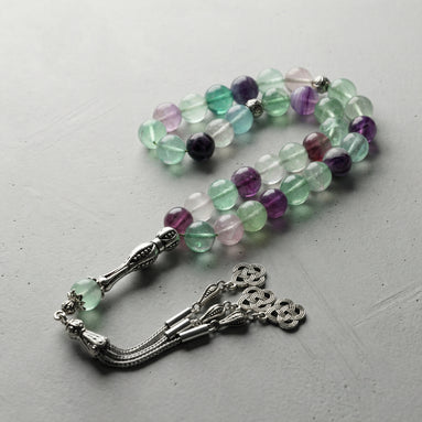 Florit Doğal Taş Tesbih – 10 mm Küre Kesim