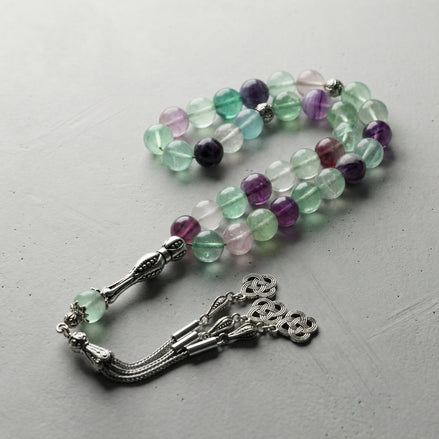 Florit Doğal Taş Tesbih – 10 mm Küre Kesim