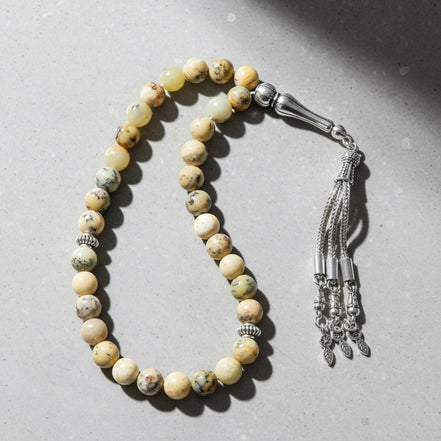 Opal Sarı Doğal Taş Tesbih – 33’lük / 8 mm