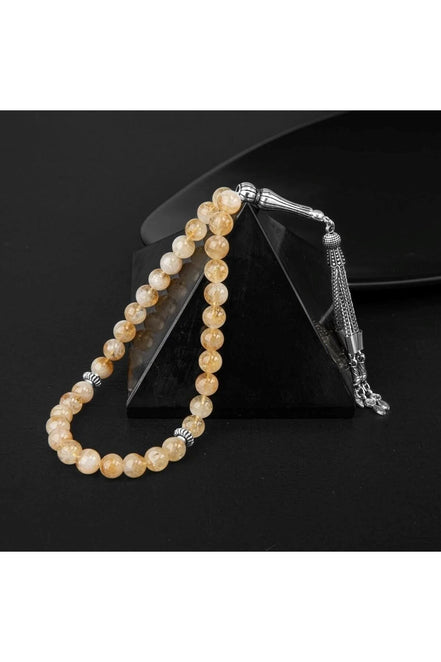Sitrin Doğal Taş Tesbih 33lük - 8mm