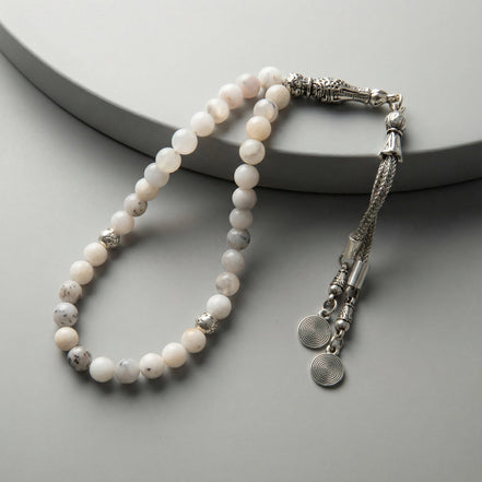 Süt Opal Doğal Taş Tesbih – 33’lük / 6 mm