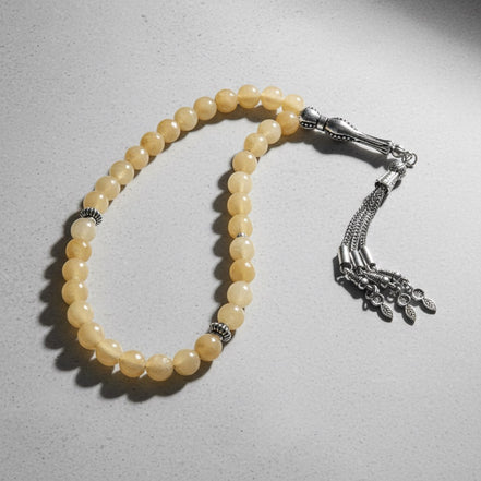 Kalsit Doğal Taş Tesbih – 33’lük / 8 mm