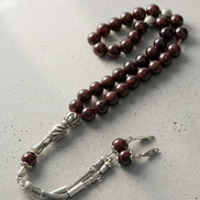 Garnet (Lal) Doğal Taş Tesbih – 8 mm Küre Kesim