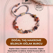 Doğal Taş Makrome Bileklik-Oğlak Burcu
