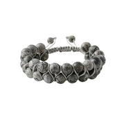 Gri Jasper 8 mm Çift Sıra Makrome Doğal Taş Bileklik